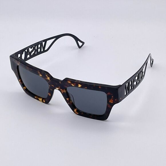 Versace Accessories - BRAND NEW VERSACE VE4431 514887 Havana/Dark Grey Women Sunglasses